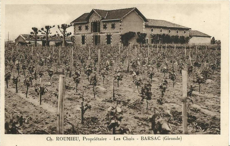 Carte postale ancienne Barsac - château Roumieu 1