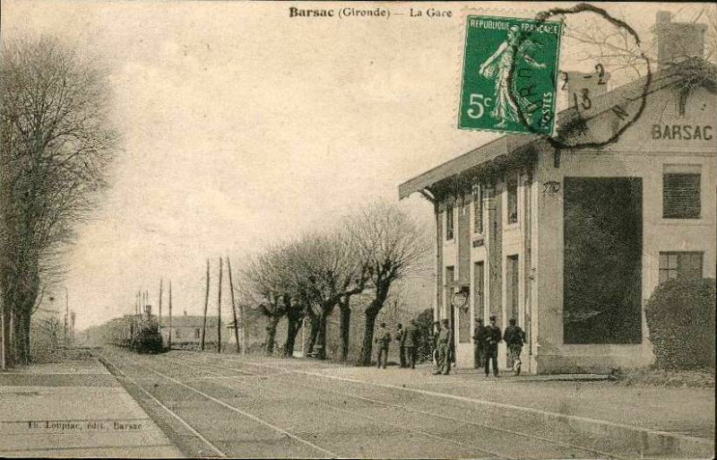 Carte postale ancienne Barsac - Gare 2