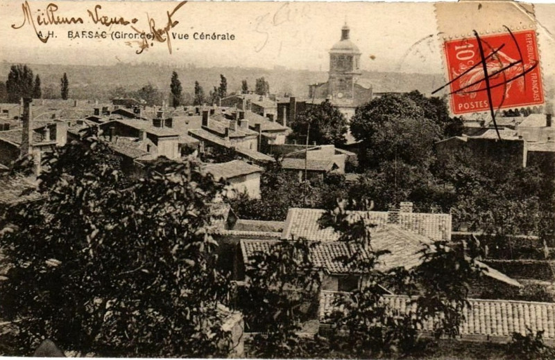 Carte postale ancienne Barsac - vue générale 3