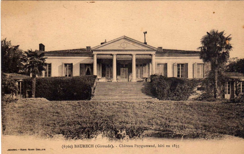 Carte postale ancienne Baurech - château Puygeraud