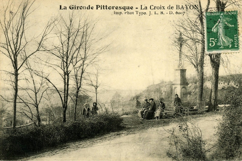 Carte postale ancienne Bayon - La croix 2