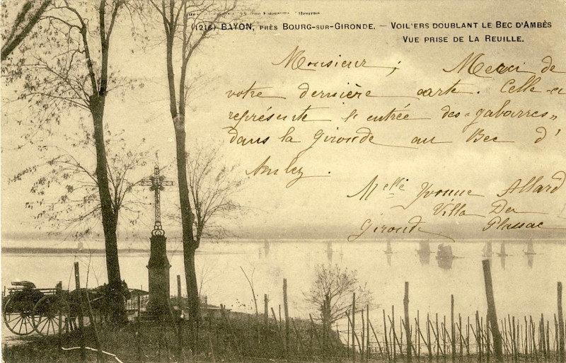 Carte postale ancienne Bayon - La croix 4