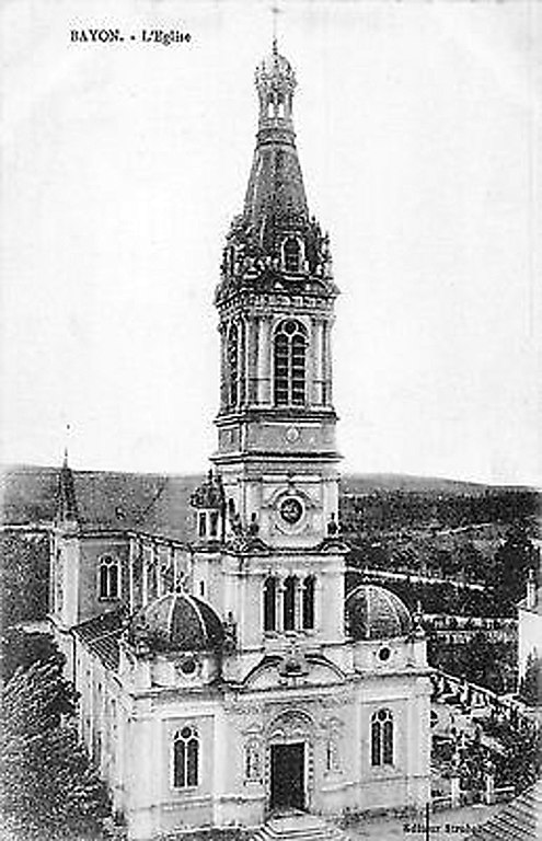 Carte postale ancienne Bayon - église 2
