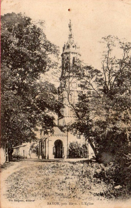 Carte postale ancienne Bayon - église 4