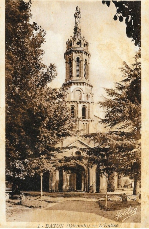 Carte postale ancienne Bayon - église 5