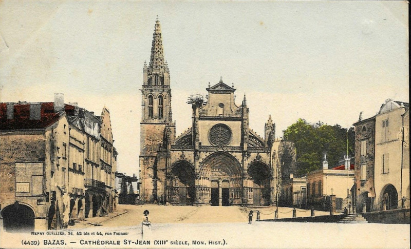 Carte postale ancienne Bazas - Cathédrale 1
