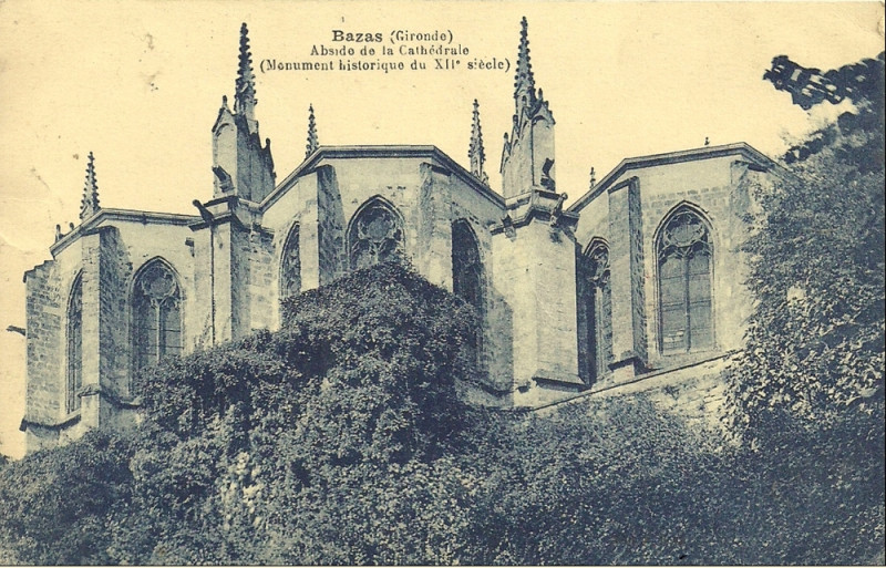 Carte postale ancienne Bazas - Cathédrale 2