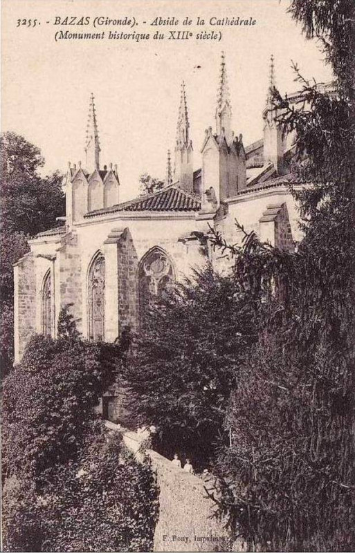 Carte postale ancienne Bazas - Cathédrale 3