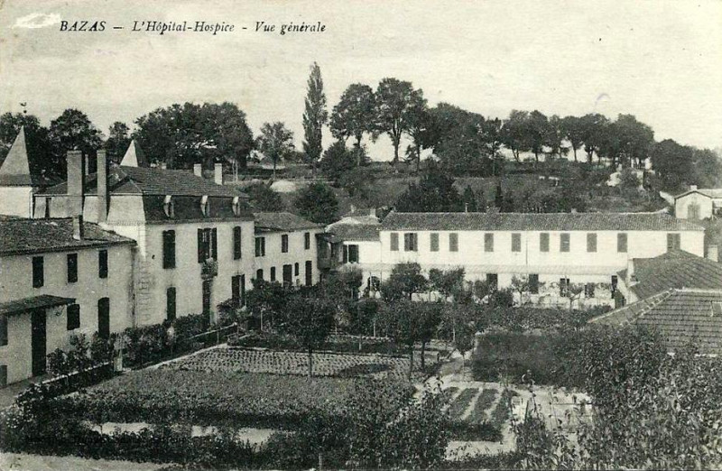 Carte postale ancienne Bazas - Hôpital 2