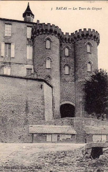 Carte postale ancienne Bazas - porte de Gisquet 2