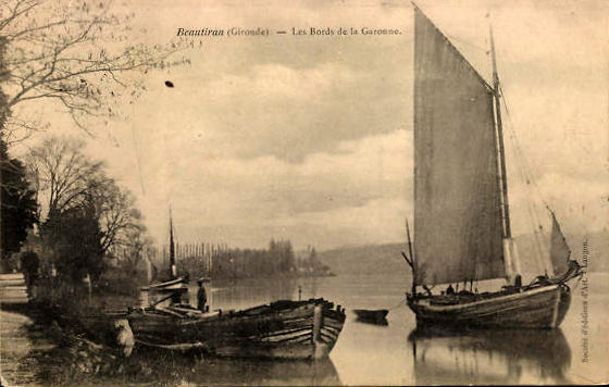 Carte postale ancienne Beautiran – La Garonne 4