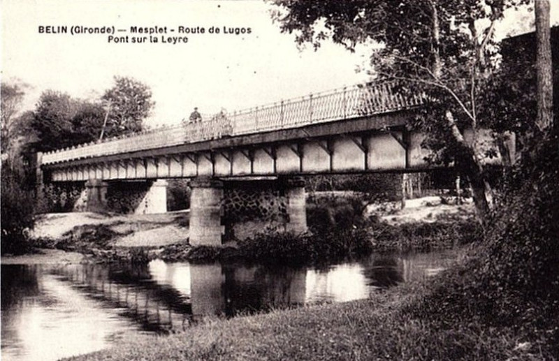 Carte postale ancienne Belin-Béliet - La Leyre 3