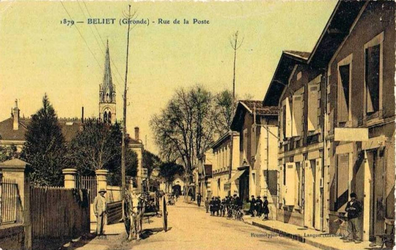 Carte postale ancienne Belin-Béliet - rue de la Poste 4