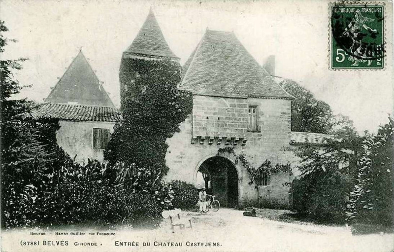 Carte postale ancienne Belvès-de-Castillon - château de Castergens