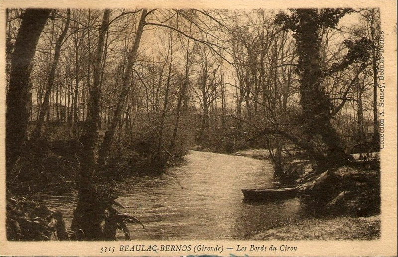 Carte postale ancienne Beaulac-Bernos - Le Ciron 2