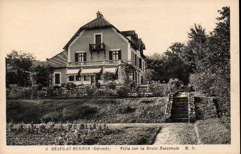 Carte postale ancienne Beaulac-Bernos - villa