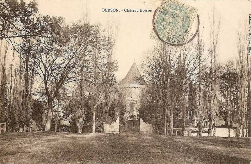 Carte postale ancienne Berson - château de Boisset 2