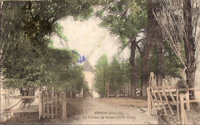 Carte postale ancienne Berson - château de Boisset