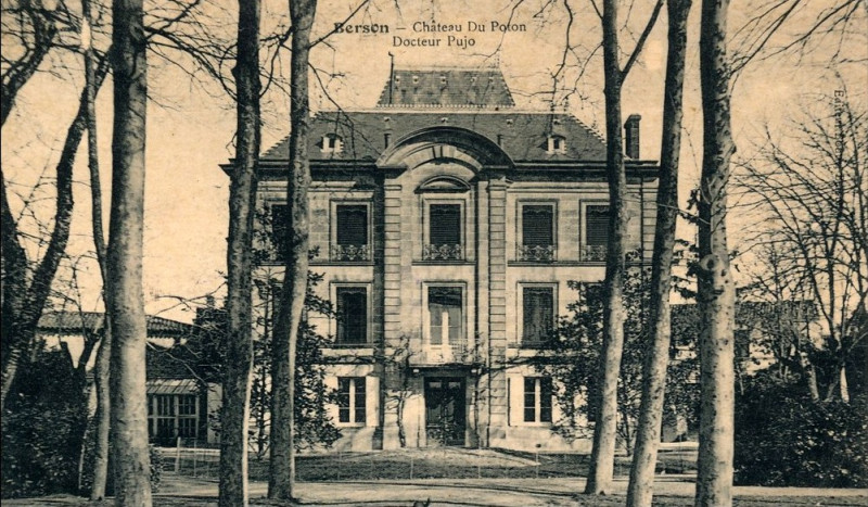 Carte postale ancienne Berson - château du Poton
