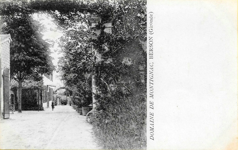 Carte postale ancienne Berson - Domaine de Montignac