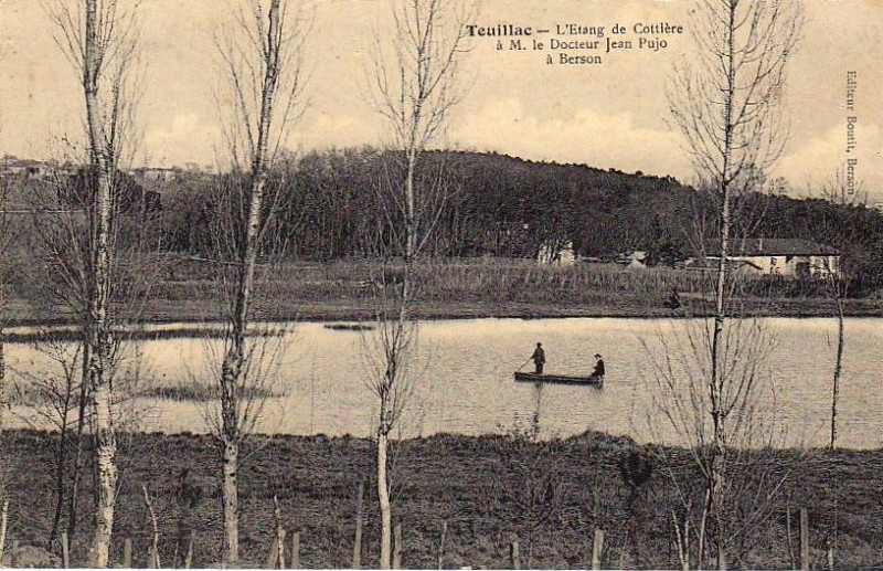 Carte postale ancienne Berson - l'étang de Cottière