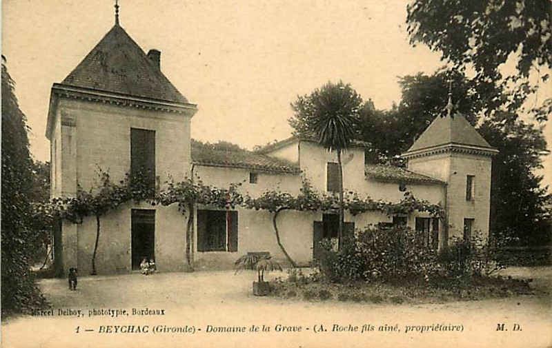Carte postale ancienne Beychac - Domaine de la grave 1