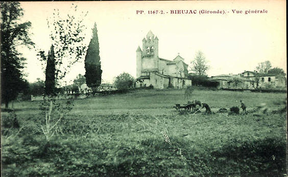 Carte postale ancienne Bieujac – vue generale 1
