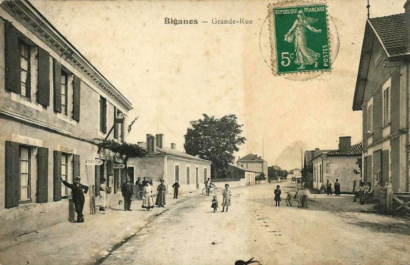 Carte postale ancienne Biganos - bourg 6