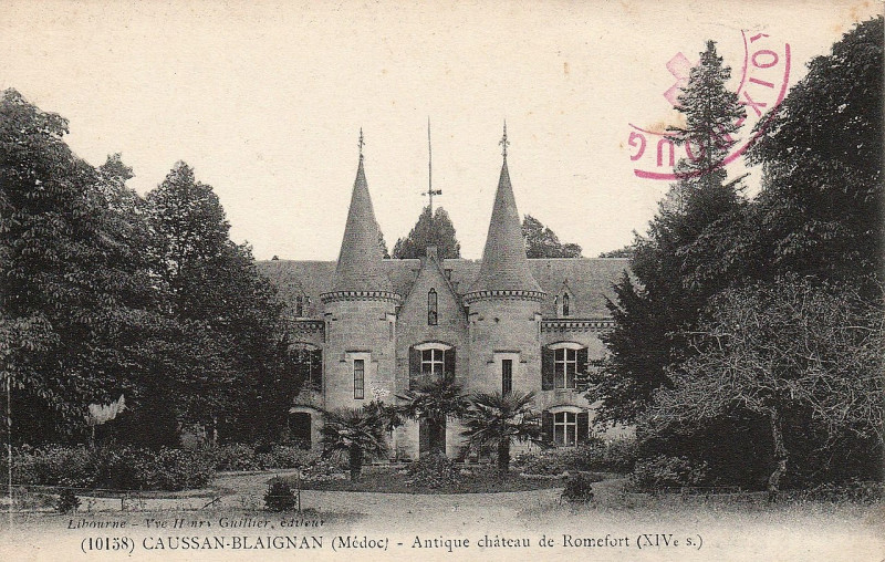 Carte postale ancienne Blaignan - château de Romefort 3