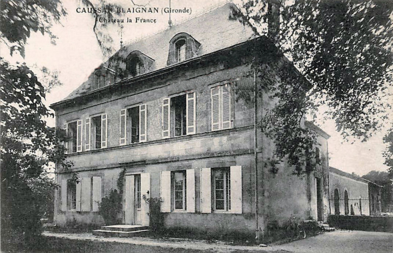 Carte postale ancienne Château la France à Blaignan-Prignac