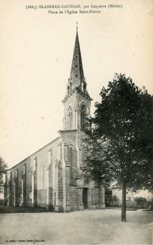 Carte postale ancienne Blaignan - église 1