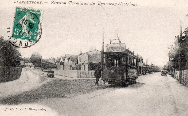 Carte postale ancienne Bf-tram-Terminus