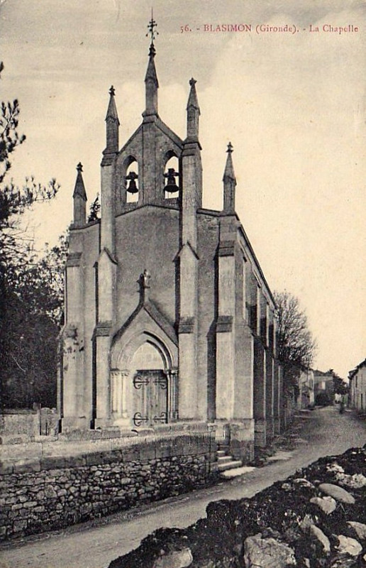Carte postale ancienne Blasimon - chapelle 1