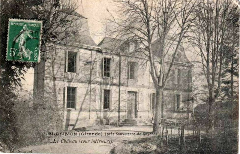 Carte postale ancienne Blasimon - le château 2