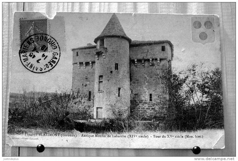 Carte postale ancienne Blasimon - moulin de Labarthe 5