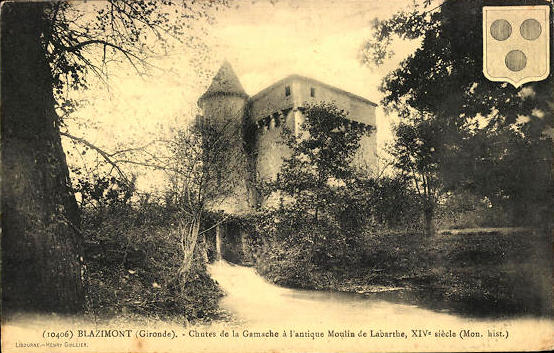 Carte postale ancienne Blasimon - moulin de Labarthe 7