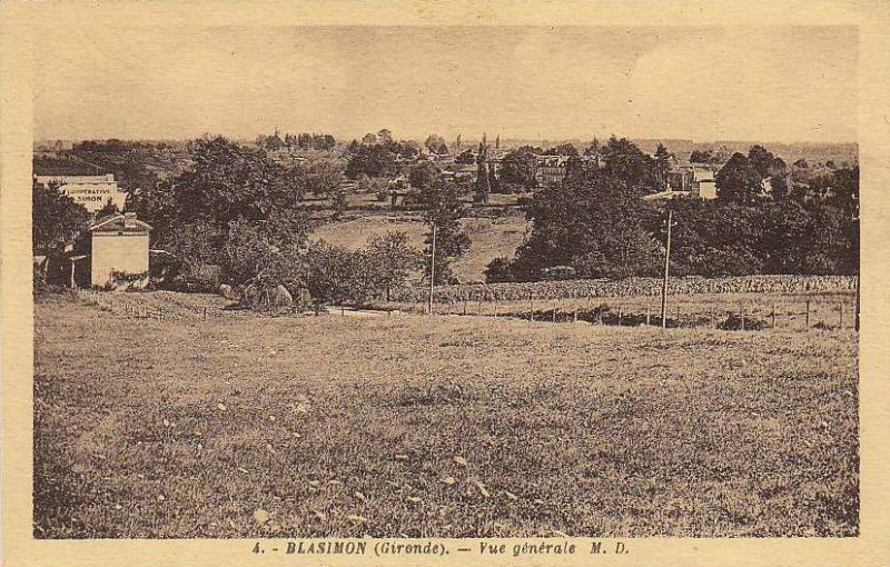 Carte postale ancienne Blasimon - vue générale 2