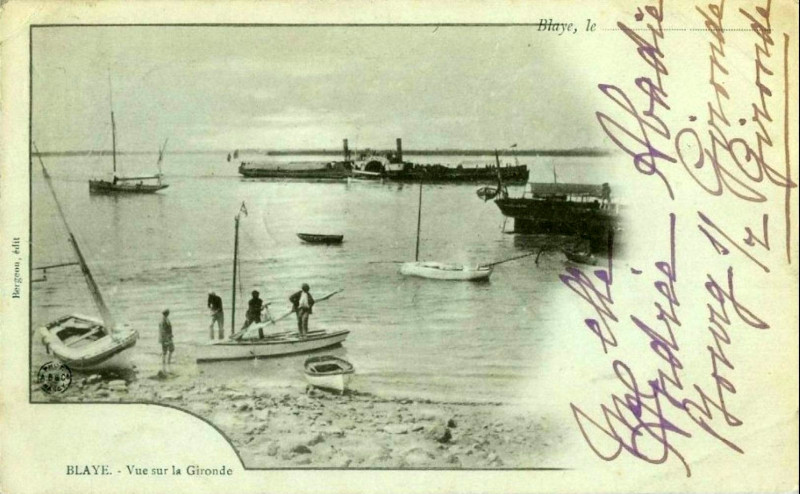 Carte postale ancienne Blaye - Bac 7