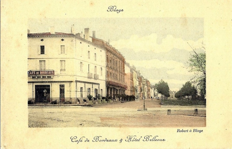 Carte postale ancienne Blaye - Café de Bordeaux