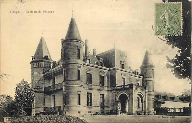Carte postale ancienne Blaye - château de Pèrenne