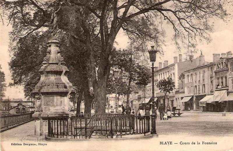 Carte postale ancienne Blaye - cours de la Fontaine 1