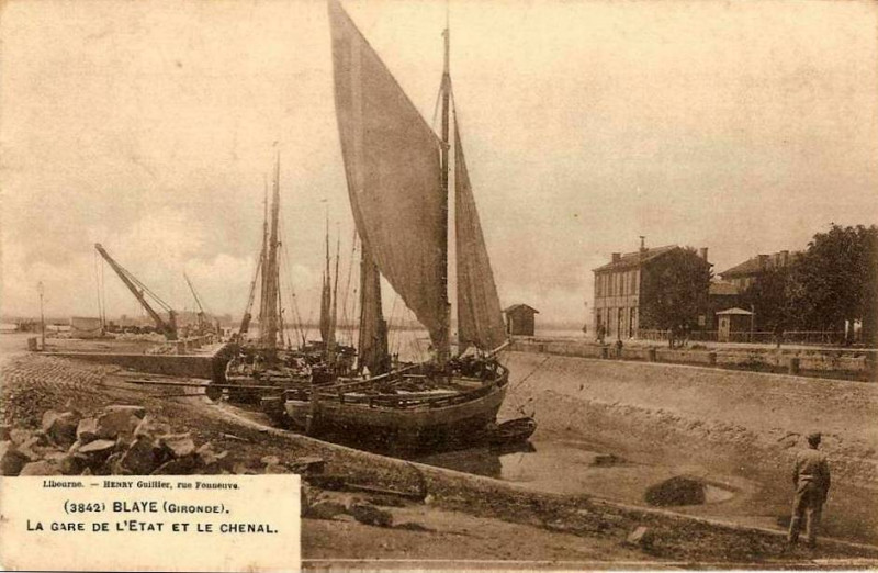 Carte postale ancienne Blaye - Gare et port 5
