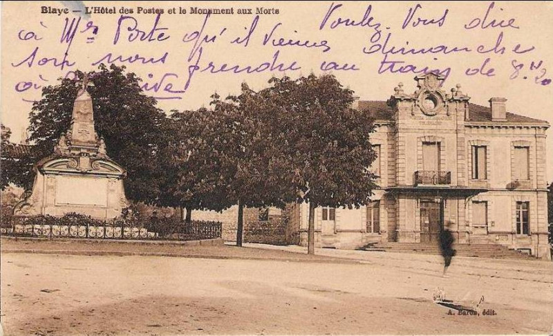 Carte postale ancienne Blaye - La Poste 5
