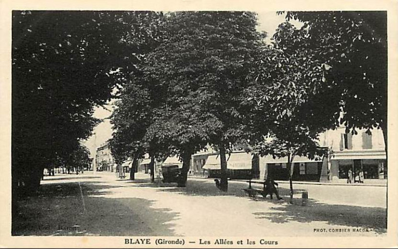 Carte postale ancienne Blaye - les Allées 2