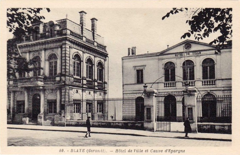 Carte postale ancienne Blaye - Mairie 6b