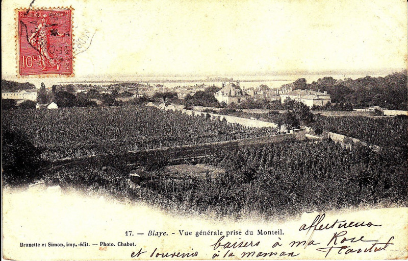 Carte postale ancienne Blaye - vue générale 1