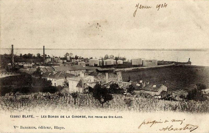 Carte postale ancienne Blaye - vue générale 2b