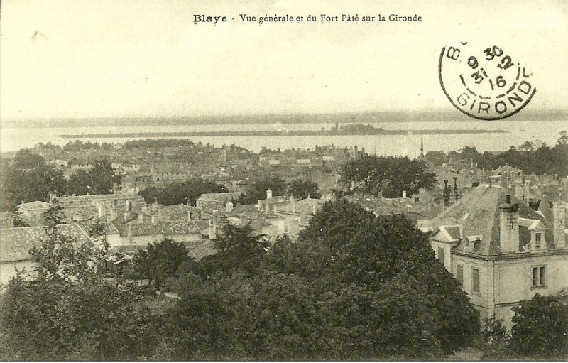 Carte postale ancienne Blaye - vue générale 3