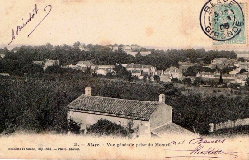 Carte postale ancienne Blaye - vue générale 4