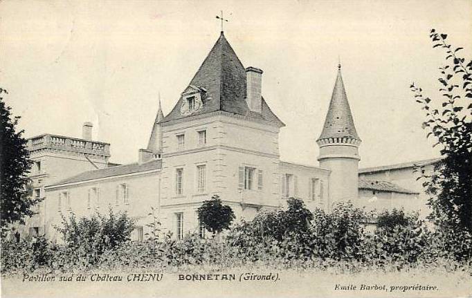 Carte postale ancienne Bonnetan - château Chenu 1